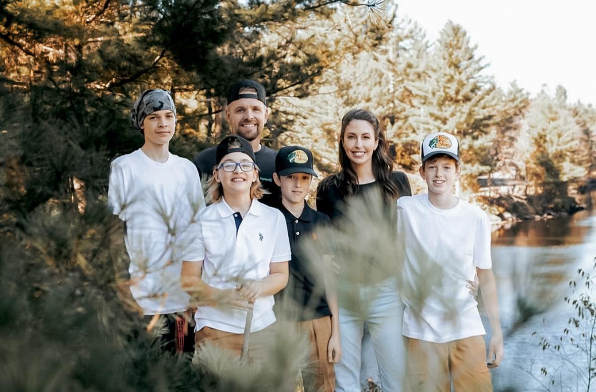 Shayna and her family in the forests of Muskoka